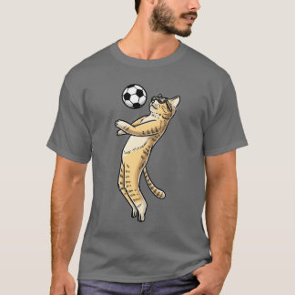 Camiseta Mascota de amante del gato jugador de fútbol gatit