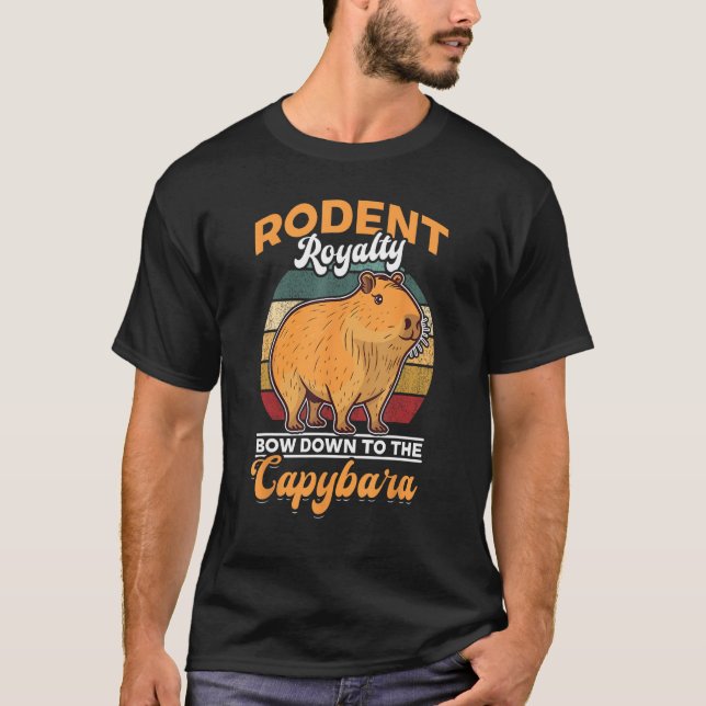 Camiseta Mascota de animales de Capibara La realeza de los  (Anverso)