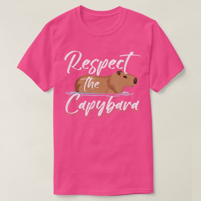 Camiseta Mascota de animales de Capibara respeta al capibar (Diseño del anverso)