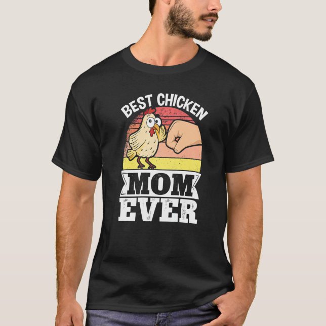 Camiseta Mascota de animales granjeros Mejor Pollo Mamá Jam (Anverso)