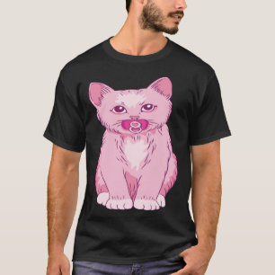 Camiseta Mascota De Animales Pequeños De Gatito Rosa Con Pa
