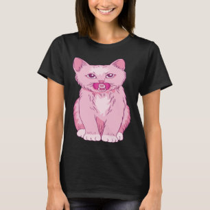 Camiseta Mascota De Animales Pequeños De Gatito Rosa Con Pa