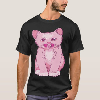 Camiseta Mascota De Animales Pequeños De Gatito Rosa Con Pa