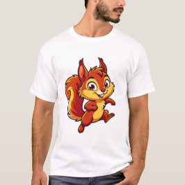 Camiseta Mascota de ardilla de dibujos animados vibrante