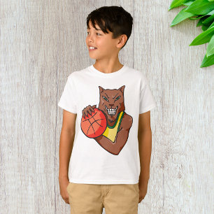 Camiseta Mascota de baloncesto Fierce Wildcat