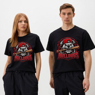 Camiseta Mascota de béisbol Bulldogs Logo de equipo deporti