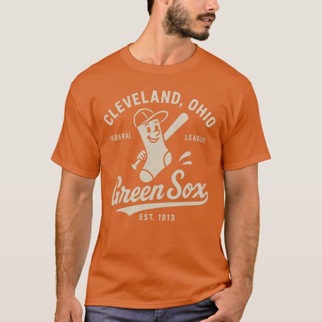 Camiseta Mascota de béisbol retro - Sox verde de 1913 (Anverso)