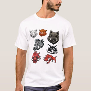 Camiseta Mascota de cabeza de jabalí: imagen de archivo