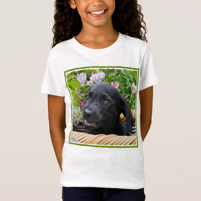 Camiseta Mascota de cachorro de perro recuperador de labrad (Anverso)