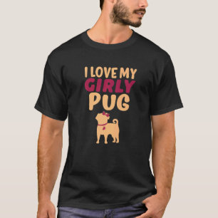 Camiseta Mascota de Cañón Pug Chica Perro Girly género reve