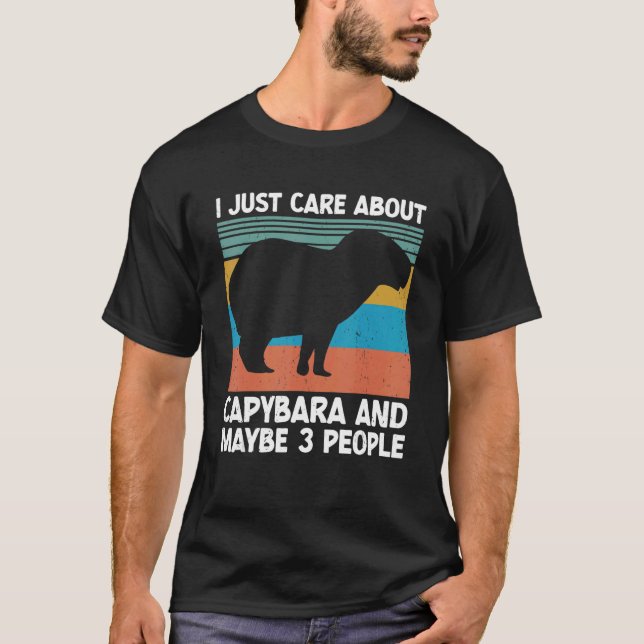 Camiseta Mascota de capy de roedor de animales acuáticos de (Anverso)