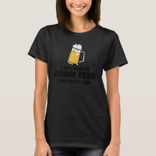 Camiseta Mascota de cerveza de bebida Bolsa de dueña de per