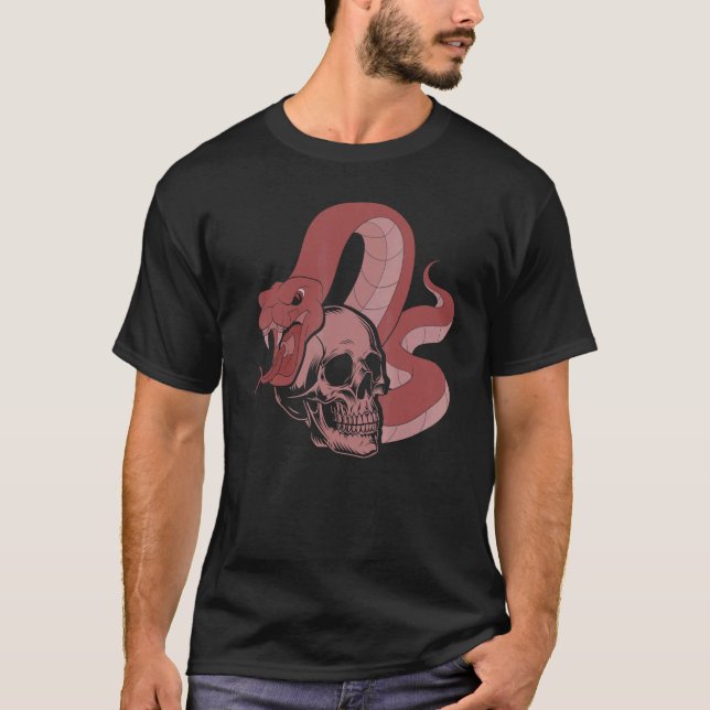 Camiseta Mascota de cráneo de Reptile Keeper Skull Predator (Anverso)