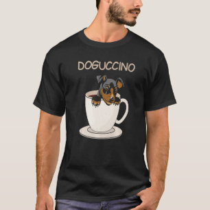 Camiseta Mascota De Dogpuccino En Un Café Perro De Cappucci