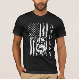 Camiseta MASCOTA de EE.UU. Patriot Ministra Schnauzer Dog