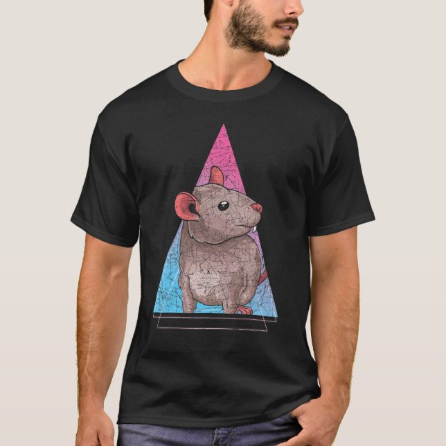 Camiseta mascota de estética de vaporwave de los años 90 (Anverso)