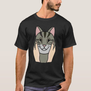 Camiseta Mascota de gato atigrado de mejillas regordetas