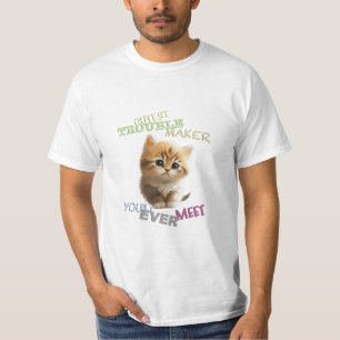 Camiseta Mascota de gato Menor problema hacedor de adorable