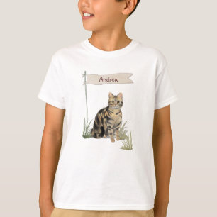 Camiseta Mascota de gatos de la tabla Nombre personalizado