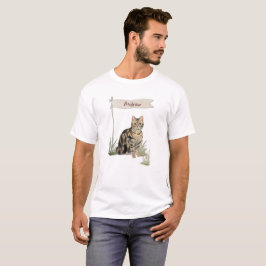 Camiseta Mascota de gatos de la tabla Nombre personalizado