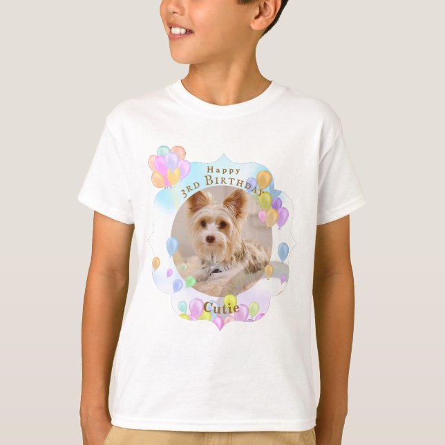 Camiseta Mascota de globo Dog Blue (Anverso)