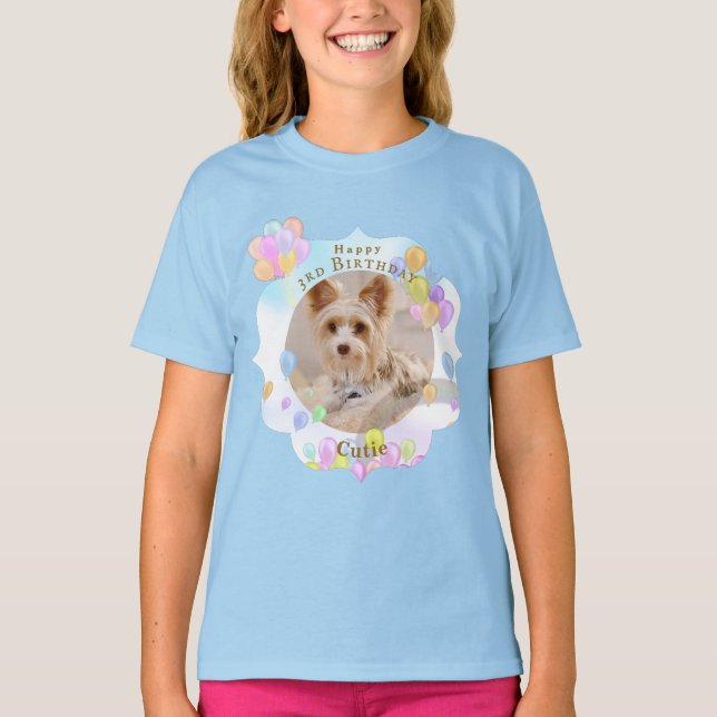 Camiseta Mascota de globo Dog Blue (Anverso)