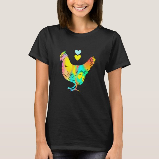 Camiseta Mascota de granjero de pollo con amor Amo a los po (Anverso)