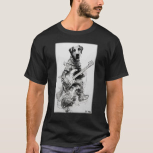 Camiseta Mascota de guitarra de perro perro perro perro ama