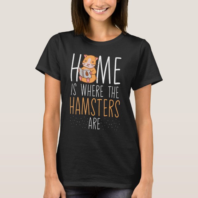 Camiseta Mascota de Hamster Animal Cute Cages Ball Wheel Fo (Anverso)