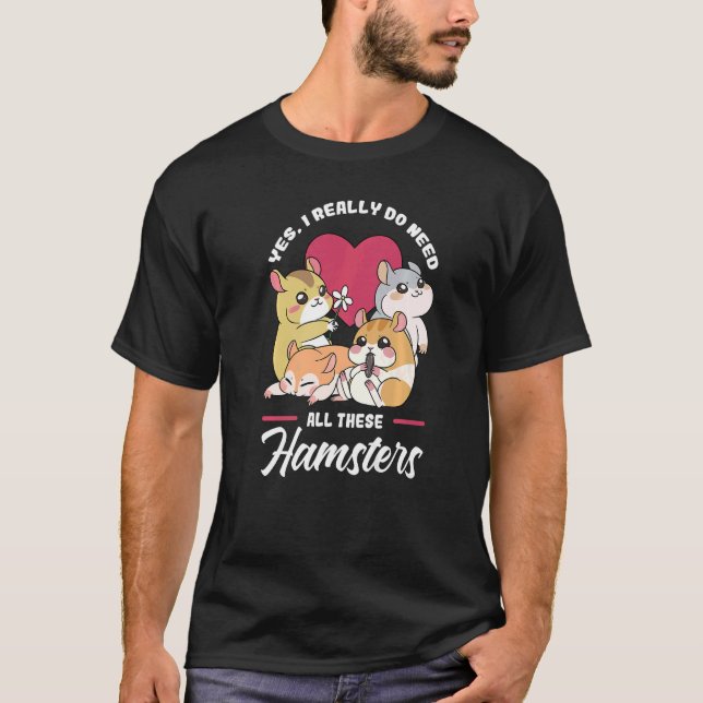 Camiseta Mascota de Hamster Animal Cute Cages Ball Wheel Fo (Anverso)