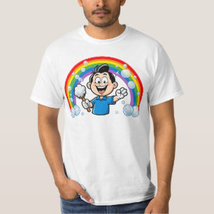 Camiseta Mascota de limpieza linda Diseño de dibujos animad