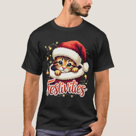 Camiseta Mascota de Navidades cortos - Renos y Santa Hat