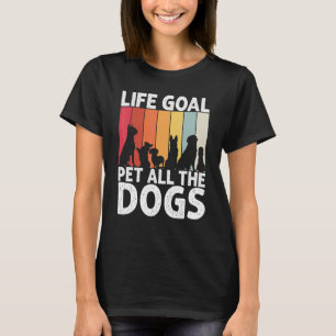 Camiseta Mascota de objetivo de vida Retro de perro de todo