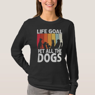 Camiseta Mascota de objetivo de vida Retro de perro de todo