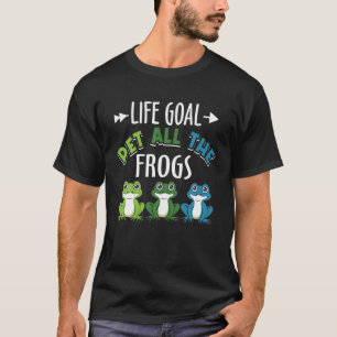 Camiseta Mascota de objetivo de vida Todas las ranas Rana A