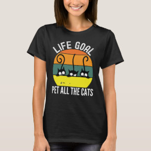 Camiseta Mascota de objetivos de vida todos los gatos - gat