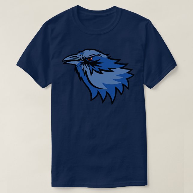 Camiseta Mascota de pájaro azul (Diseño del anverso)