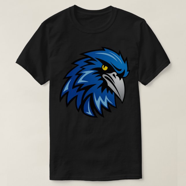 Camiseta Mascota de pájaro azul 1 (Diseño del anverso)