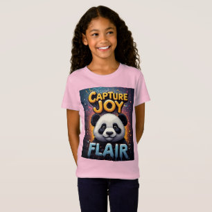 Camiseta Mascota de Panda Adorable con Gráficos Coloridos d
