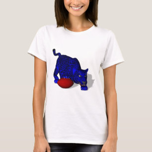 Camiseta Mascota de pantera azul