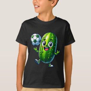 Camiseta Mascota de pepinillo de fútbol adorable caricatura