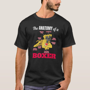 Camiseta Mascota de perro Boxer Paw Anatomía animal de un b