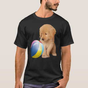 Camiseta Mascota De Perro De Recuperación Dorada Y Cachorr