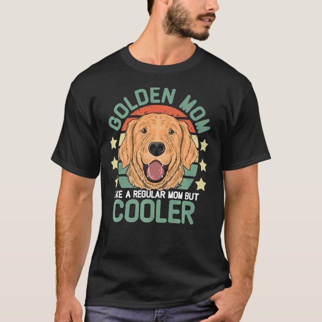 Camiseta Mascota De Perro Madre De Lactante Dorada Para Muj (Anverso)