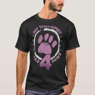 Camiseta Mascota De Perro Mi Terapia Tiene 4 Perros Dueño
