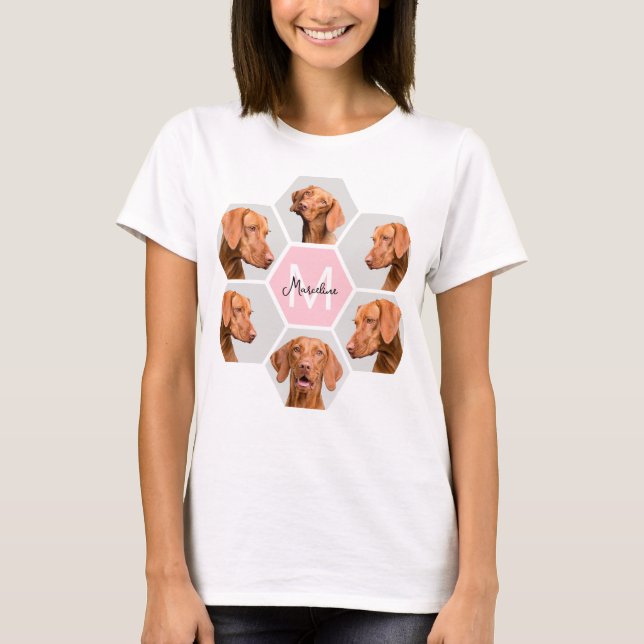 Camiseta Mascota de perro Personalizado de Collage de fotos (Anverso)