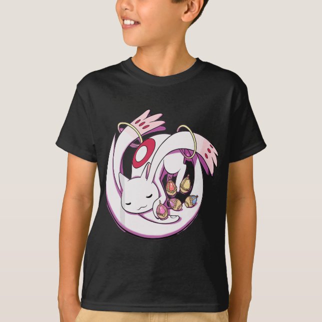 Camiseta Mascota de personajes anime Sleepy Kyubey Classic (Anverso)