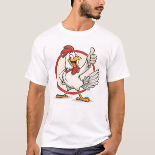 Camiseta Mascota de pollo con estilo
