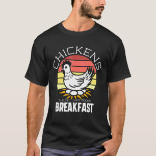 Camiseta Mascota de pollo Poops Desayuno