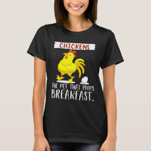 Camiseta Mascota de Pollo que Caga Huevos de Desayuno Granj